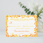 Cartes de réponse Mariage Confetti (Debout devant)
