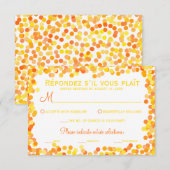 Cartes de réponse Mariage Confetti (Devant / Derrière)