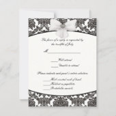 Cartes de réponse Mariage Damask Elegance (Devant)