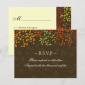 Cartes de réponse mariage de automne (Devant / Derrière)