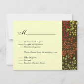 Cartes de réponse mariage de automne (Dos)