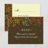 Cartes de réponse mariage de automne (Devant / Derrière)