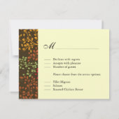 Cartes de réponse mariage de automne (Dos)