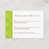 Cartes de réponse mariage | F1 (Dos)