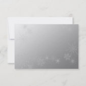 Cartes de réponse Mariage Flocons d'Argent (Dos)