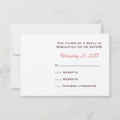 Cartes de réponse Mariage monogrammes de couronne (Devant)