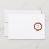 Cartes de réponse Mariage monogrammes de couronne (Dos)