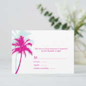 Cartes de réponse Mariage Palm Trees (Debout devant)