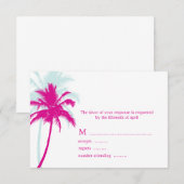Cartes de réponse Mariage Palm Trees (Devant / Derrière)