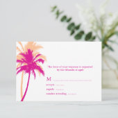 Cartes de réponse Mariage Palm Trees (Debout devant)