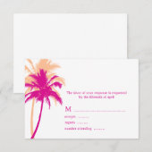 Cartes de réponse Mariage Palm Trees (Devant / Derrière)