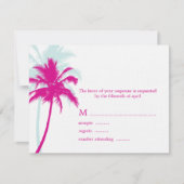 Cartes de réponse Mariage Palm Trees (Devant)