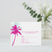 Cartes de réponse Mariage Palm Trees (Debout devant)