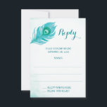 Cartes de réponse Mariage Peacock Plume<br><div class="desc">Ces cartes de réponse mariages comportent une plume de paon aquarelle. Vous pouvez modifier la couleur et le style du texte en cliquant sur le bouton "Personnaliser". Ces cartes de réponse mariage font partie de la Collection de Mariage Plume Peacock qui comprend des articles de papeterie et des cadeaux mariages...</div>