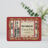 Cartes de réponse Mariage Red & Gold Showbill (Debout devant)