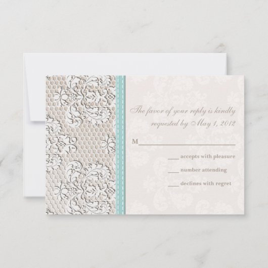 Cartes de réponse Mariage RSVP (Dos)