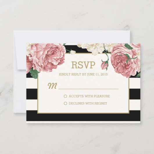 Cartes de réponse Mariages/RSVP (Devant)