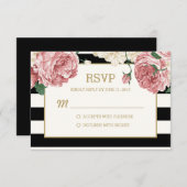 Cartes de réponse Mariages/RSVP (Devant / Derrière)