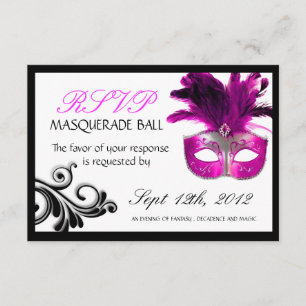 Cartes de réponse Masquerade 3,5 pouces X 5 pouces