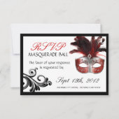 Cartes de réponse Masquerade 3,5 pouces X 5 pouces (Devant)