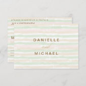 Cartes de réponse minimaliste pour Mariage moderne (Devant / Derrière)
