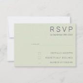 Cartes de réponse minimalistes pour mariage (Devant)