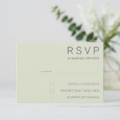 Cartes de réponse minimalistes pour mariage (Debout devant)