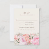 Cartes de réponse Modern Peony (Devant)