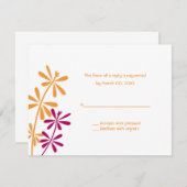 Cartes de réponse Orange & Fuchsia (Devant / Derrière)