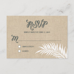 Cartes de réponse Palm Feuilles RSVP/Mariages