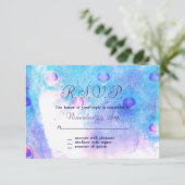 Cartes de réponse Peacock Abstrait, Aquarelle (Debout devant)