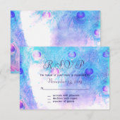 Cartes de réponse Peacock Abstrait, Aquarelle (Devant / Derrière)