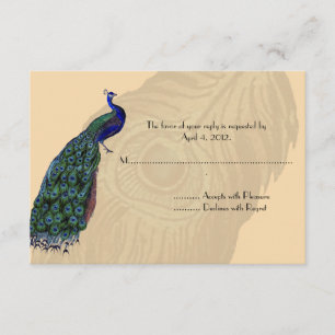 Cartes de réponse Peacock vintages