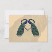 Cartes de réponse Peacock vintages (Dos)