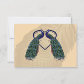 Cartes de réponse Peacock vintages avec options de (Dos)