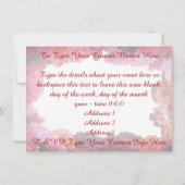 Cartes de réponse personnalisées avec des roses In (Dos)