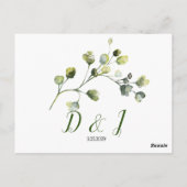 Cartes de réponse personnalisées avec feuilles de  (Dos)