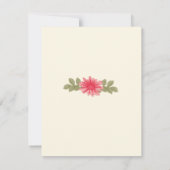 Cartes de réponse personnalisées Fleurs roses (Dos)