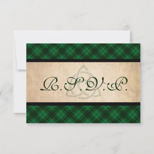 Cartes de réponse Plaid Celtique (Dos)