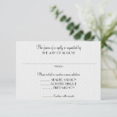 Cartes de réponse pour invitation de mariage blanc (Debout devant)
