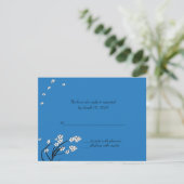Cartes de réponse pour invitation de mariage bleu (Debout devant)