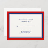 Cartes de réponse pour invitation de mariage de ba (Devant / Derrière)