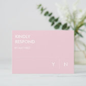 Cartes de réponse pour invitations de mariage flor (Debout devant)