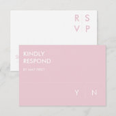 Cartes de réponse pour invitations de mariage flor (Devant / Derrière)