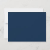 Cartes de réponse pour invitations de mariage Navy (Dos)
