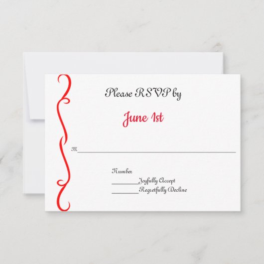 Cartes de réponse pour invitations de mariage sur  (Devant)