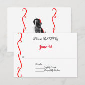 Cartes de réponse pour invitations de mariage sur  (Devant / Derrière)