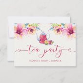 Cartes de réponse pour la fête du thé floral (Dos)