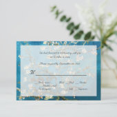 Cartes de réponse pour mariage avec art RSVP de lu (Debout devant)