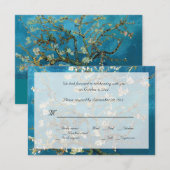 Cartes de réponse pour mariage avec art RSVP de lu (Devant / Derrière)